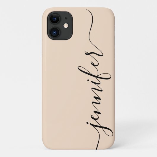 Meisjesgepersonaliseerde naam, Fancy script, linen Case-Mate iPhone Case (Achterkant)