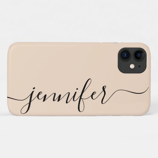 Meisjesgepersonaliseerde naam, Fancy script, linen Case-Mate iPhone Case (Achterkant (horizontaal))