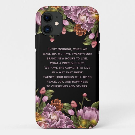 Meisjesgepersonaliseerde roze pony Floral Case-Mate iPhone Case (Achterkant)