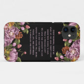 Meisjesgepersonaliseerde roze pony Floral Case-Mate iPhone Case (Achterkant (horizontaal))