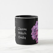 Meisjesgezicht bloemige mode femme aanpasbare naam mok (Midden)