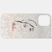 meisjesgezicht,glamour, gezicht, persoonlijk moder Case-Mate iPhone case (Achterkant / Rechts)