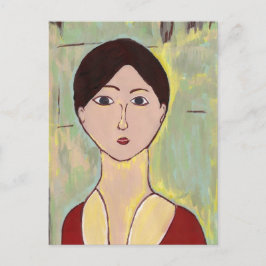 Meisjesgezicht na Matisse Briefkaart