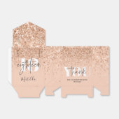 Meisjesglitter gladde moderne 18e verjaardag bedankdoosjes (Uitgevouwen)