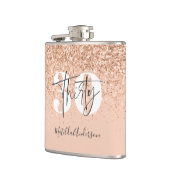 Meisjesglitter gladde moderne 30e verjaardag  heupfles (Links)