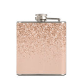 Meisjesglitter gladde moderne 30e verjaardag  heupfles (Achterkant)