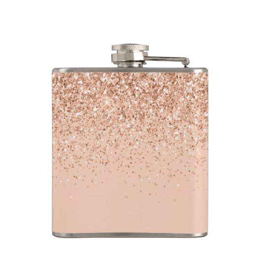 Meisjesglitter gladde moderne 30e verjaardag  heupfles (Achterkant)