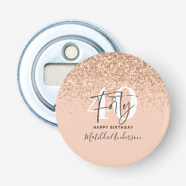 Meisjesglitter gladde moderne 40e verjaardag  button flesopener