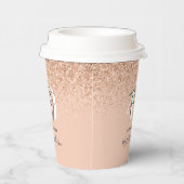 Meisjesglitter gladde moderne 40e verjaardag papieren bekers (Rechts)