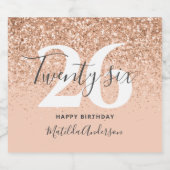 Meisjesglitter ontspant moderne, bewerkbare verjaa sparkling wijnetiket (Enkel label)