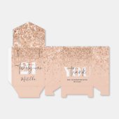Meisjesglitter sparkle moderne 21e verjaardag bedankdoosjes (Uitgevouwen)