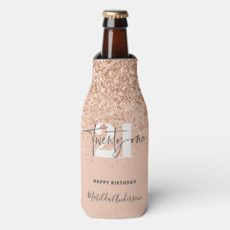Meisjesglitter sparkle moderne 21e verjaardag flesjeskoeler
