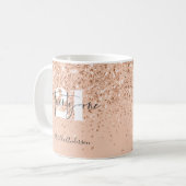 Meisjesglitter sparkle moderne 21e verjaardag koffiemok (Voorkant links)
