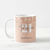 Meisjesglitter sparkle moderne 21e verjaardag koffiemok (Links)