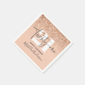 Meisjesglitter sparkle moderne 21e verjaardag servet (Hoek)