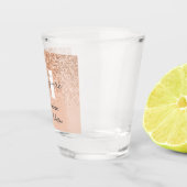 Meisjesglitter sparkle moderne 21e verjaardag shot glas (Rechts)