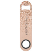 Meisjesglitter sparkle moderne 21e verjaardag  speed flessenopener (Achterkant)