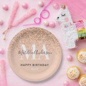 Meisjesglitter sparren moderne roze verjaardagsfee papieren bordje (Feest)