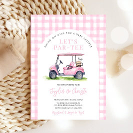 Meisjesgolf, laten we een Par-Tee-theekrans baby s Kaart