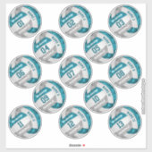 meisjesgrijze volleybalspelernamen van 13 sticker (Vel)
