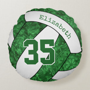meisjesgroene witte volleybalteamkleuren cadeaus rond kussen