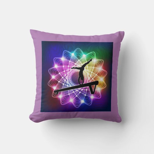 Meisjesgymnastiek Balans Aangepaste naam Pillow Kussen (Voorkant)