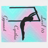 Meisjesgymnastiek Niveau 10 vlinderbak Fleece Deken (Voorkant (Horizontaal))