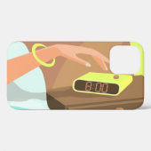 Meisjeshand die de alarmklok aandrukt Case-Mate iPhone case (Achterkant (horizontaal))