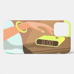 Meisjeshand die de alarmklok aandrukt Case-Mate iPhone case