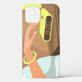 Meisjeshand die de alarmklok aandrukt Case-Mate iPhone case (Achterkant)