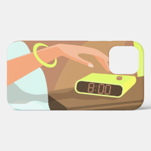 Meisjeshand die de alarmklok aandrukt Case-Mate iPhone case