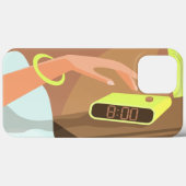 Meisjeshand die de alarmklok aandrukt Case-Mate iPhone case (Achterkant (horizontaal))