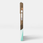 Meisjeshand die de alarmklok aandrukt iPhone hoesje (Linkerkant)