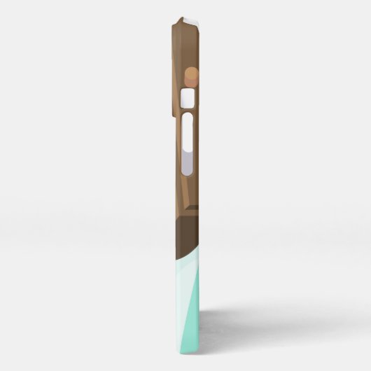 Meisjeshand die de alarmklok aandrukt iPhone hoesje (Linkerkant)