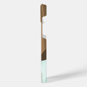 Meisjeshand die de alarmklok aandrukt iPhone hoesje (Linkerkant)