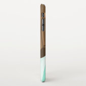 Meisjeshand die de alarmklok aandrukt iPhone hoesje (Linkerkant)