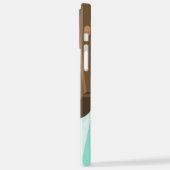 Meisjeshand die de alarmklok aandrukt iPhone hoesje (Linkerkant)