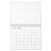 Meisjeshand die de alarmklok aandrukt kalender (Jan 2027)