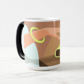 Meisjeshand die de alarmklok aandrukt magische mok (Voorkant links)