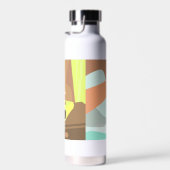 Meisjeshand die de alarmklok aandrukt waterfles (Rechts)