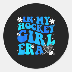 Meisjeshockey In Mijn Hockey Meisje Era IJshockey Ronde Sticker