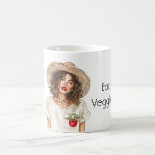 Meisjeshoed T-shirt Eet Groenten  Koffiemok