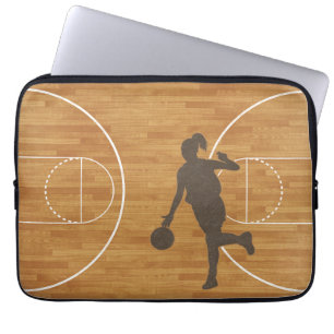 Meisjeshoes van de Basketball Court Laptop Sleeve