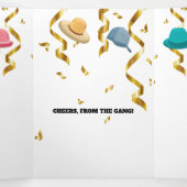 Meisjeshonden champagne gefeliciteerd verloving drieluik wenskaart (Binnenkant midden)