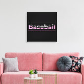 Meisjeshonkbal - Roze Geometrische Typografie Canvas Afdruk (Insitu (Woonkamer))
