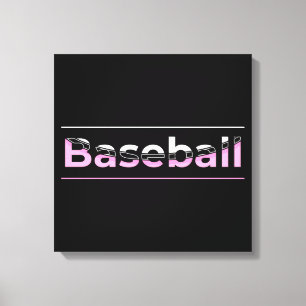 Meisjeshonkbal - Roze Geometrische Typografie Canvas Afdruk