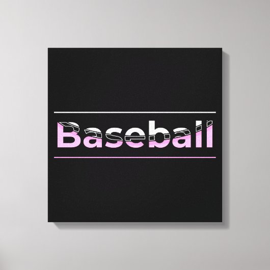 Meisjeshonkbal - Roze Geometrische Typografie Canvas Afdruk (Voorkant)