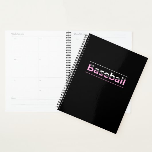 Meisjeshonkbal - Roze Geometrische Typografie Planner (Display)