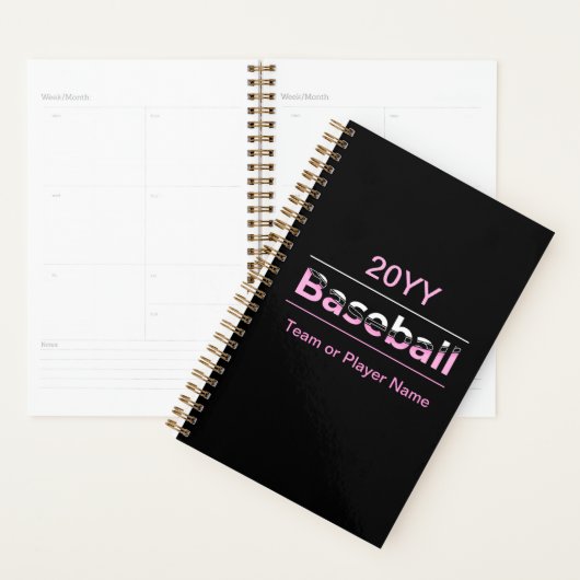 Meisjeshonkbal - Roze Geometrische Typografie Planner (Display)