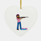 Meisjesjacht Keramisch Ornament (Voorkant)